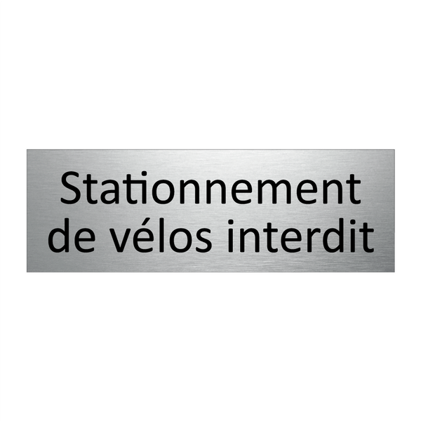 Stationnement de vélos interdit