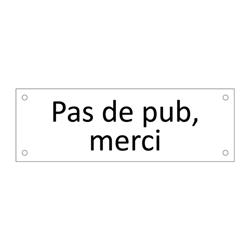 Pas de pub, merci