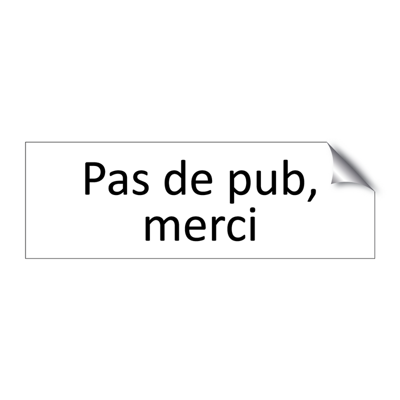 Pas de pub, merci