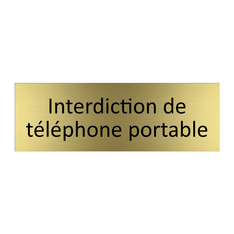 Interdiction de téléphone portable