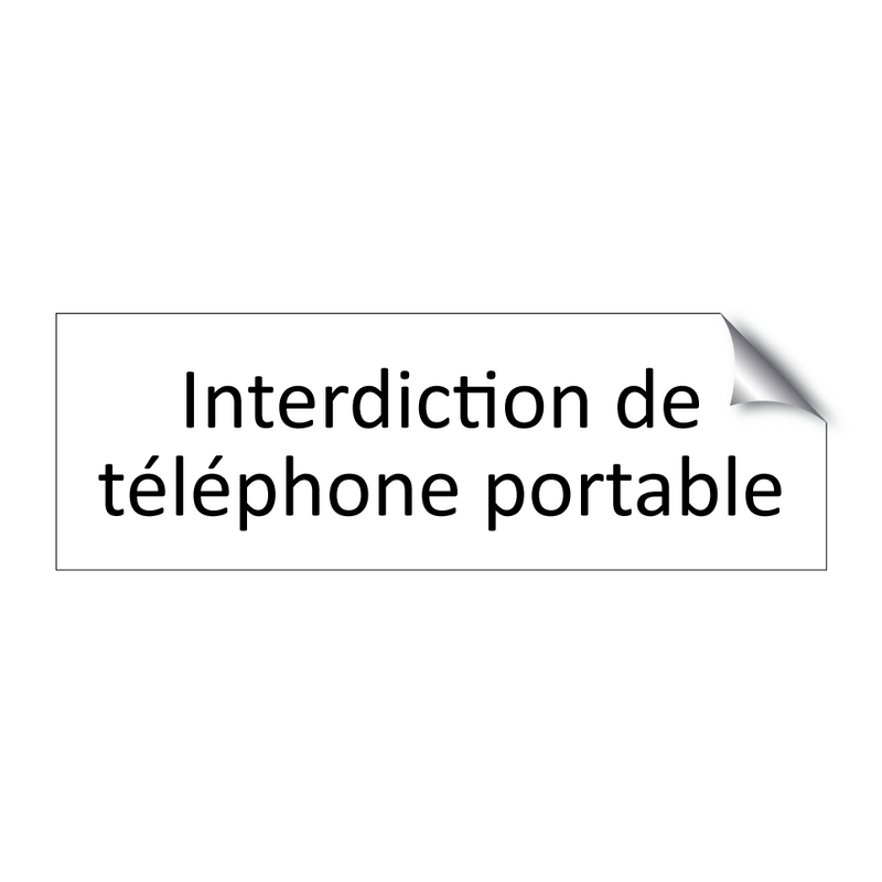 Interdiction de téléphone portable