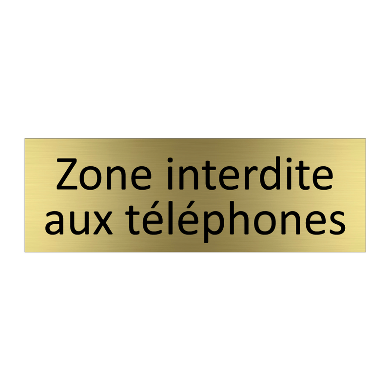 Zone interdite aux téléphones