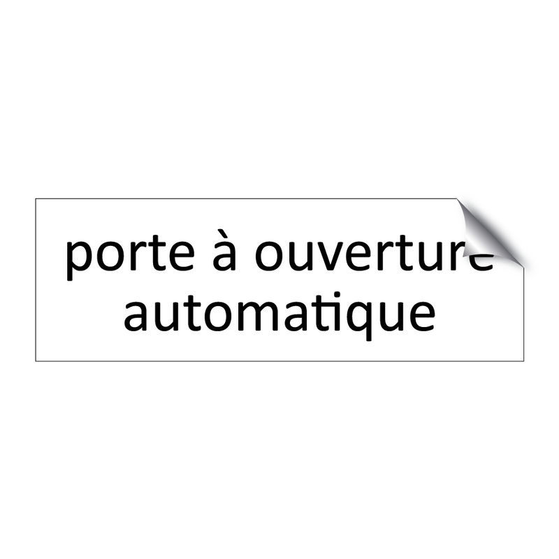 porte à ouverture automatique