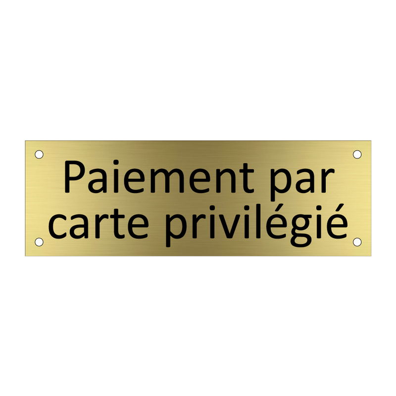 Paiement par carte privilégié