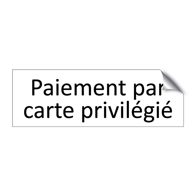 Paiement par carte privilégié