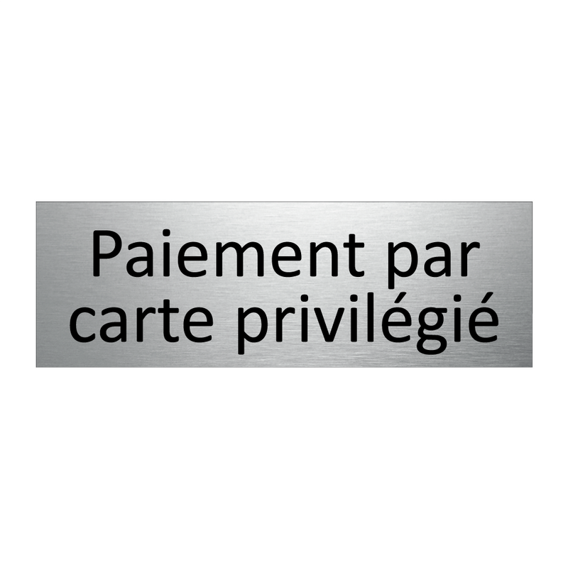 Paiement par carte privilégié