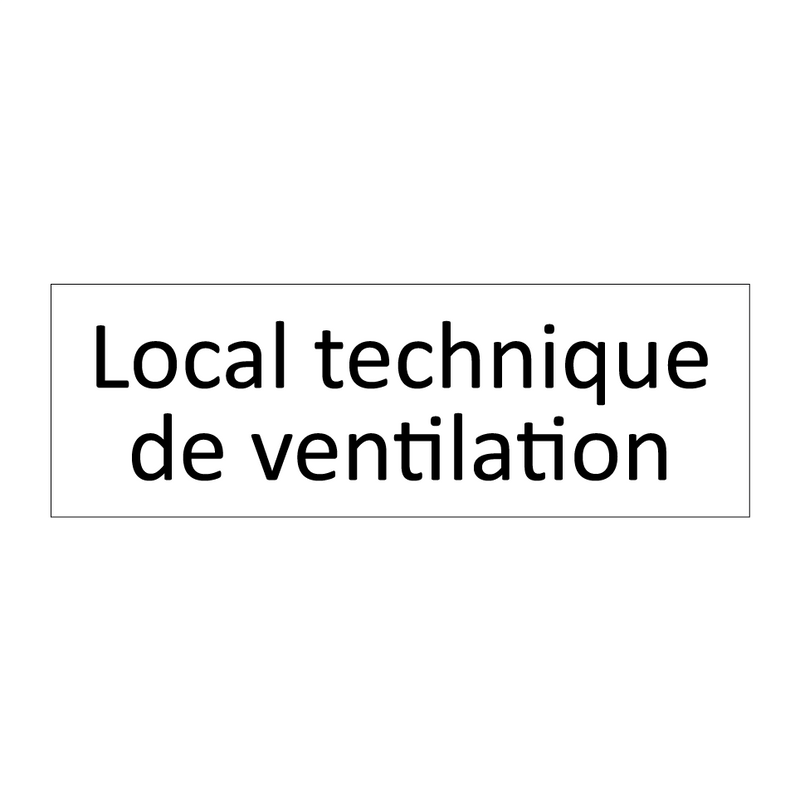 Local technique de ventilation