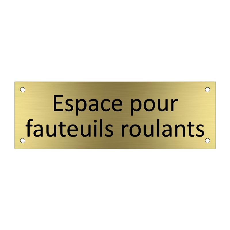 Espace pour fauteuils roulants