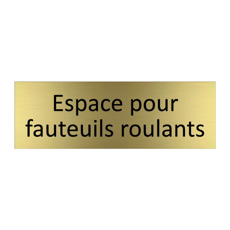 Espace pour fauteuils roulants