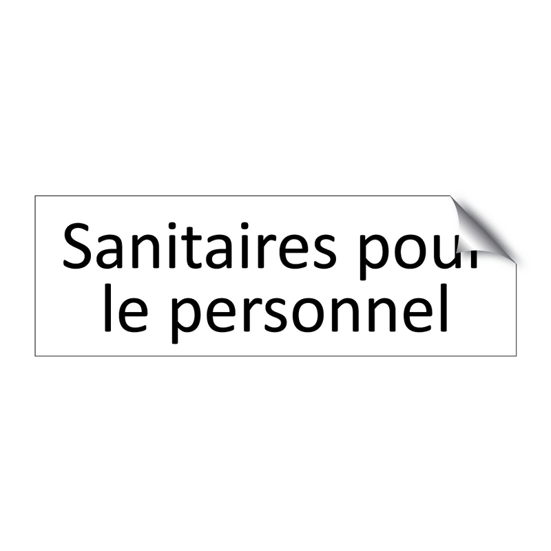 Sanitaires pour le personnel