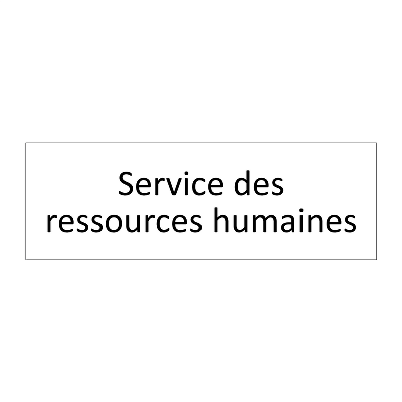 Service des ressources humaines