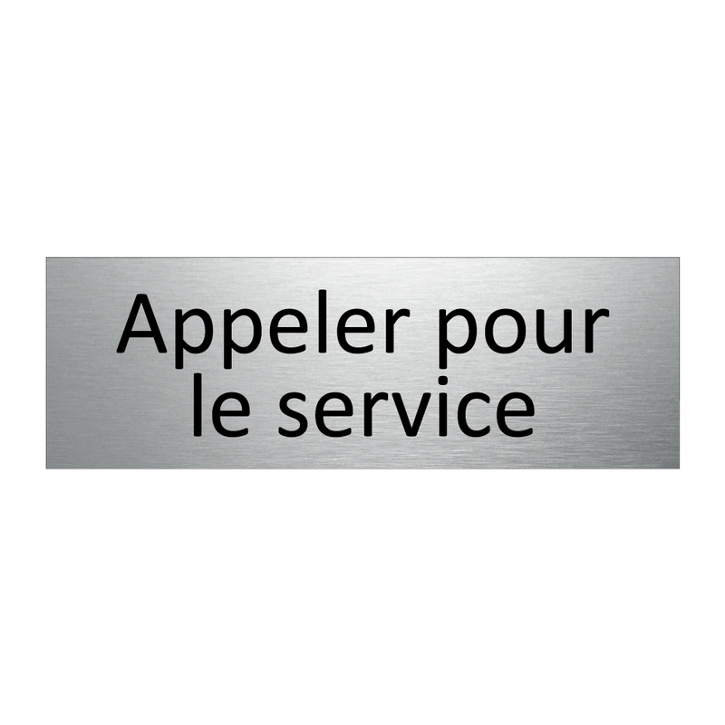 Appeler pour le service