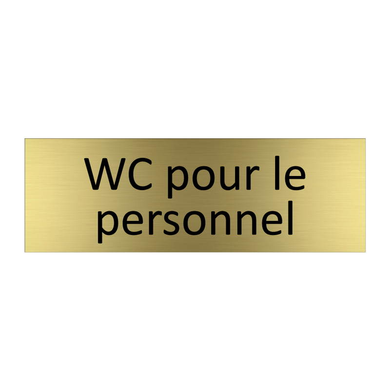 WC pour le personnel