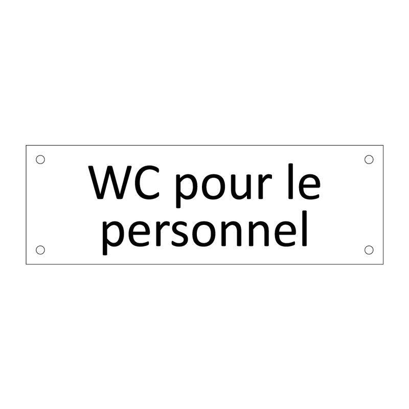 WC pour le personnel