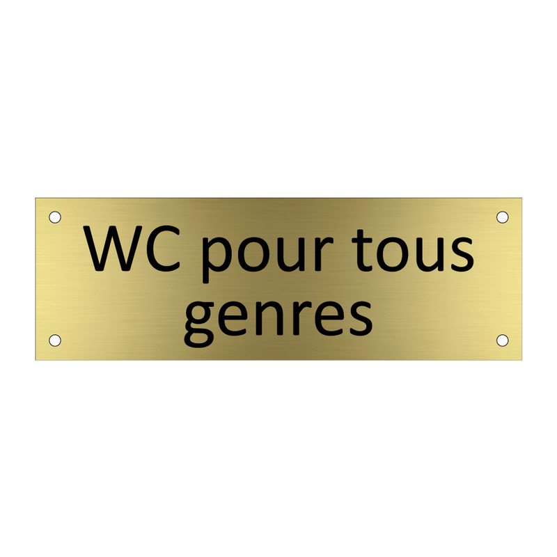 WC pour tous genres