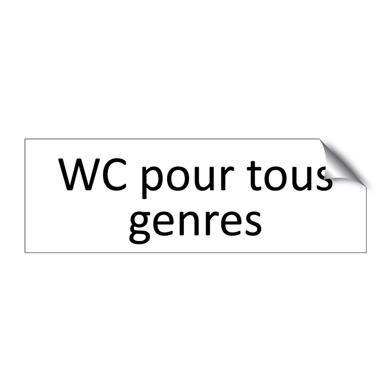 WC pour tous genres