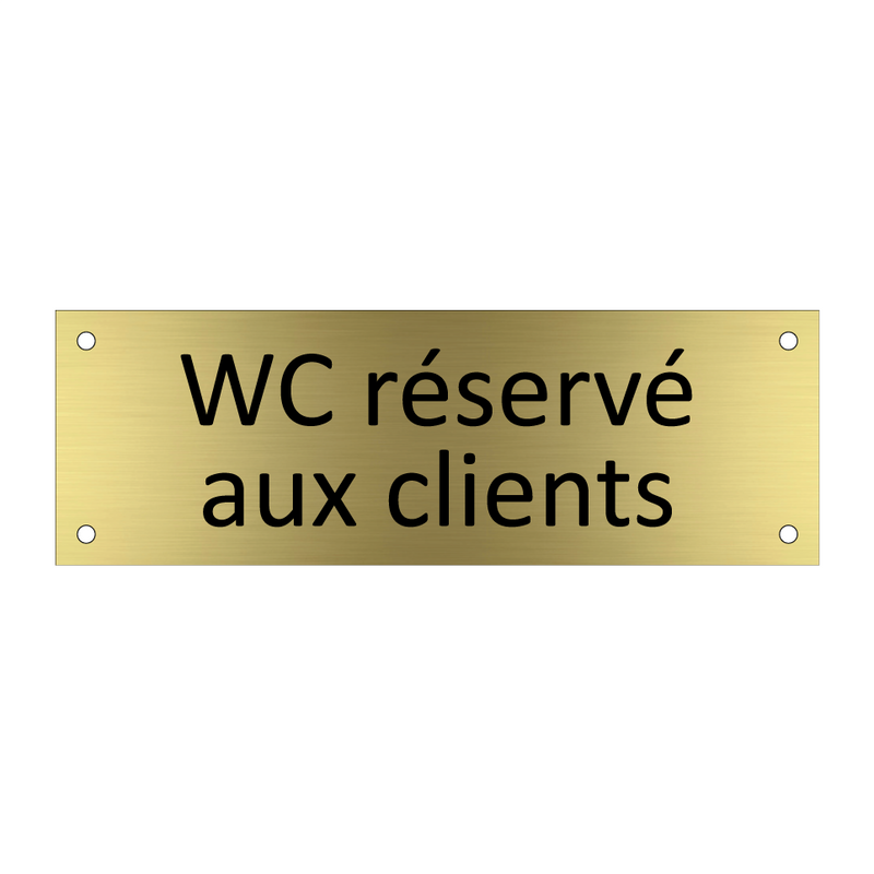 WC réservé aux clients