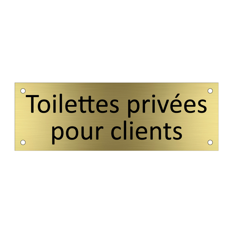 Toilettes privées pour clients