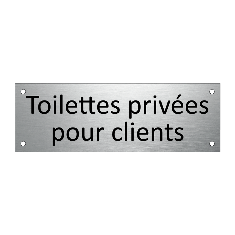 Toilettes privées pour clients