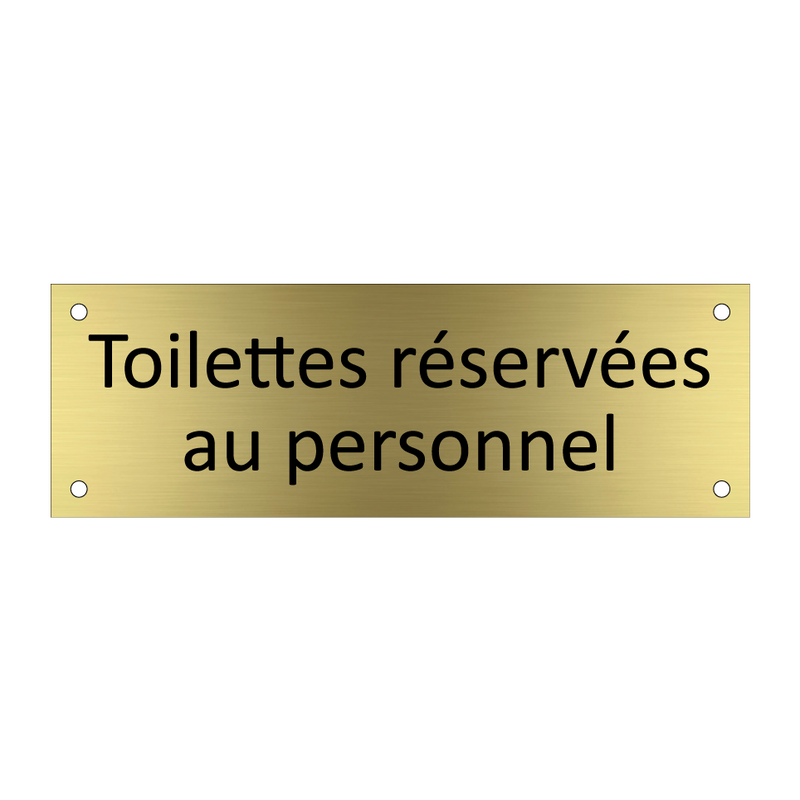 Toilettes réservées au personnel