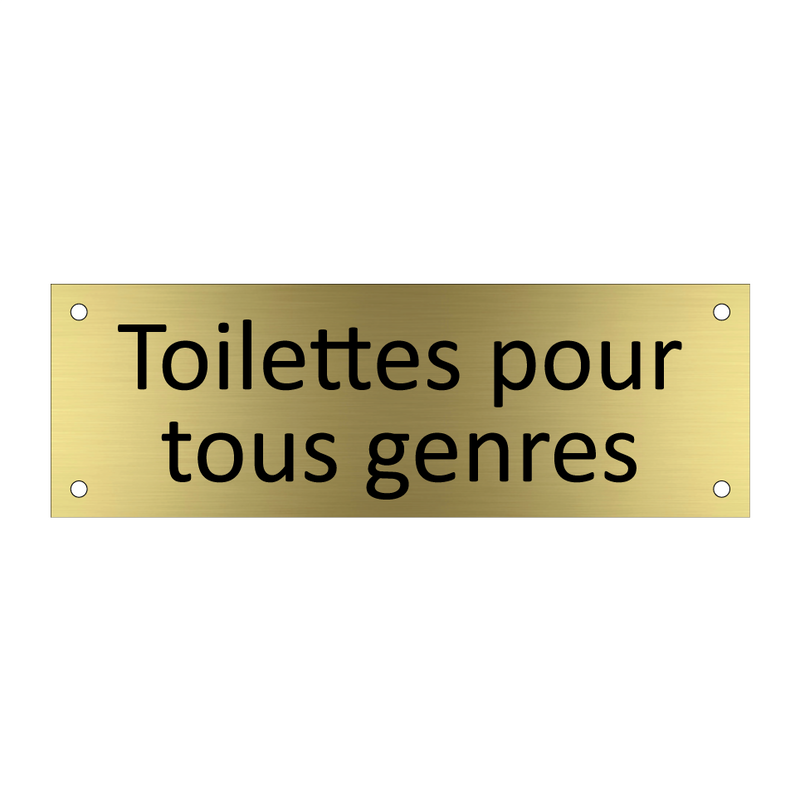 Toilettes pour tous genres