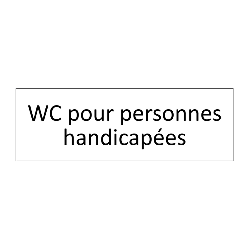 WC pour personnes handicapées