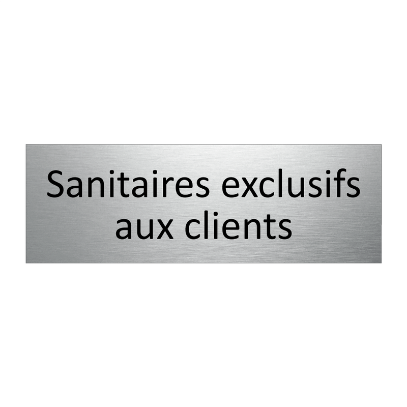 Sanitaires exclusifs aux clients