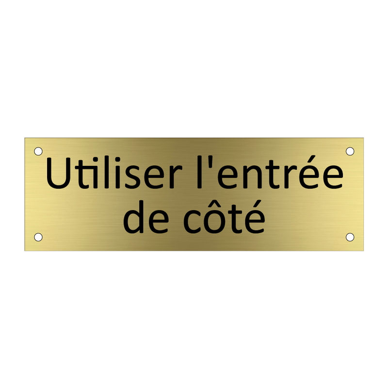 Utiliser l'entrée de côté