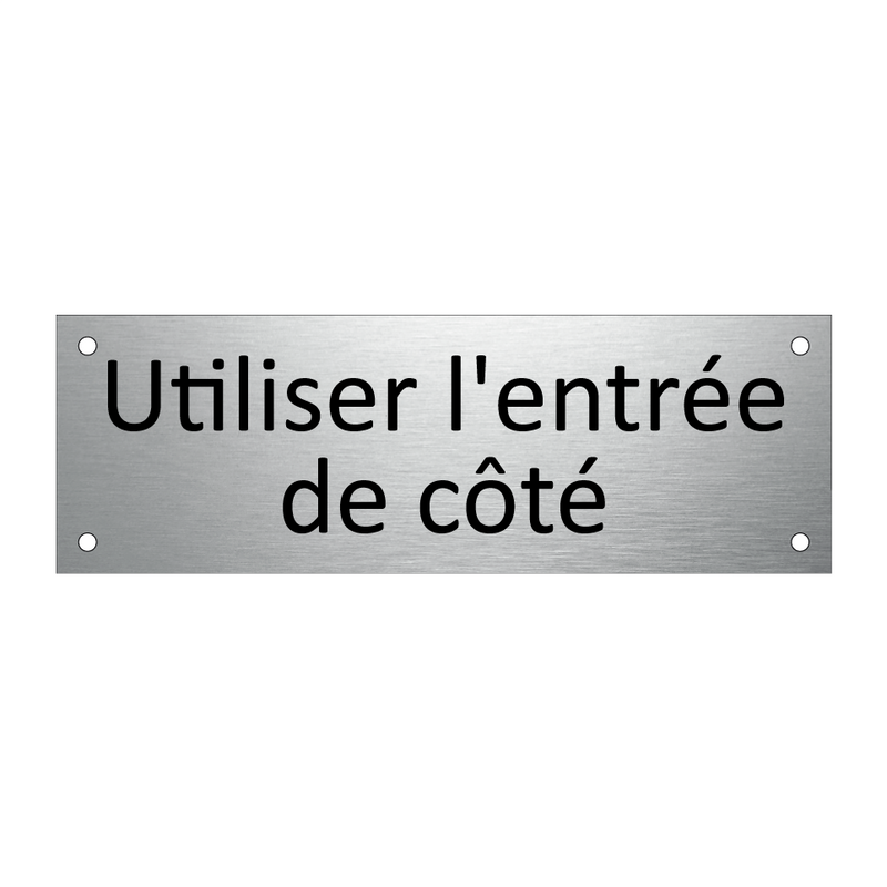 Utiliser l'entrée de côté