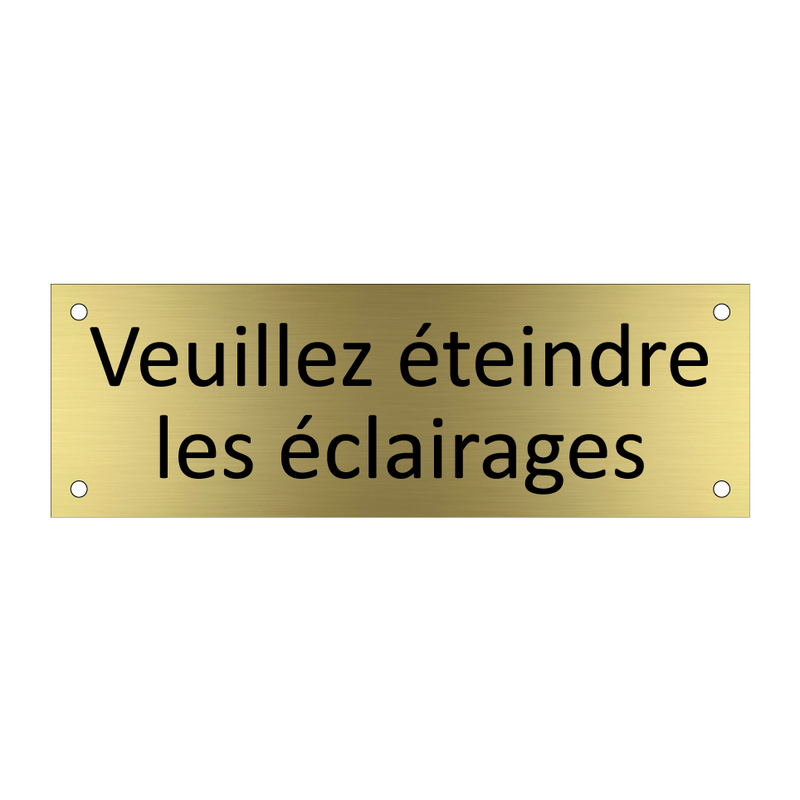 Veuillez éteindre les éclairages