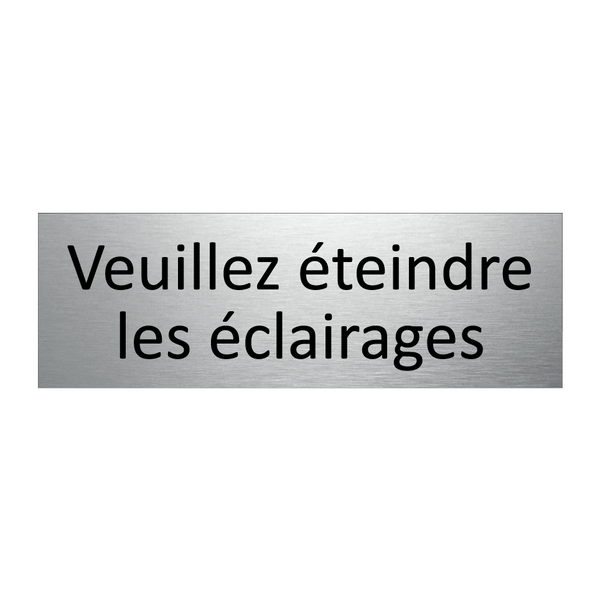 Veuillez éteindre les éclairages