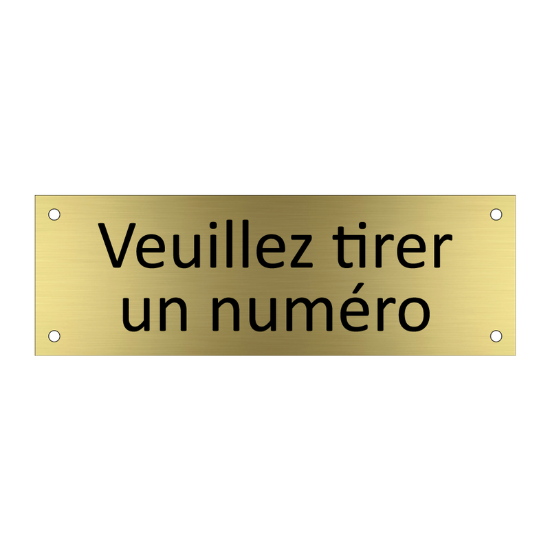 Veuillez tirer un numéro