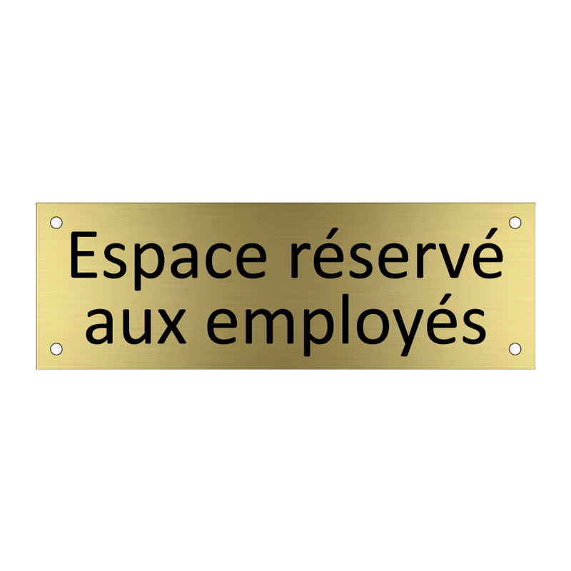 Espace réservé aux employés