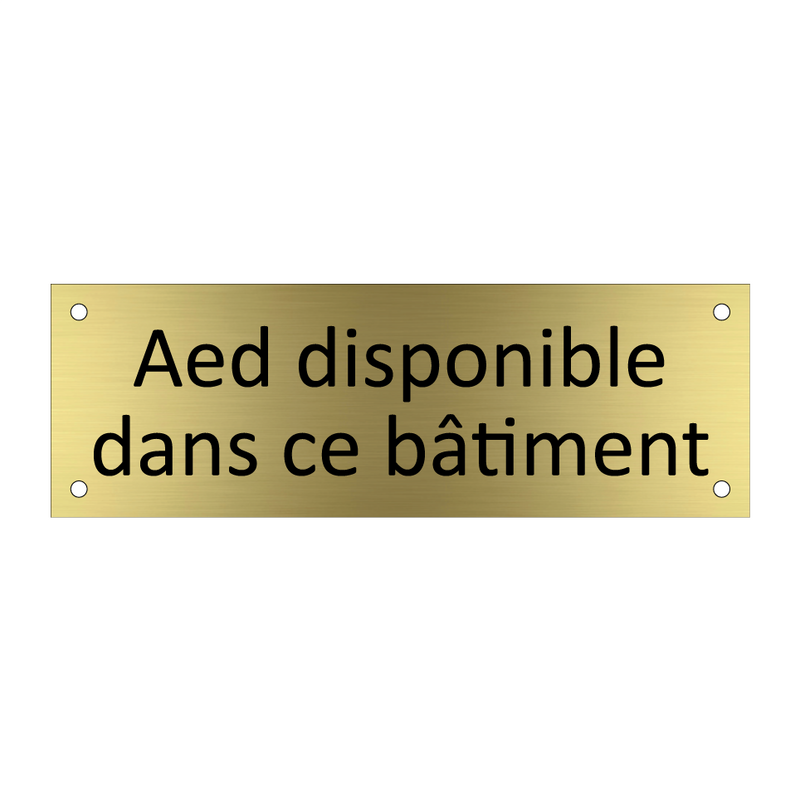 Aed disponible dans ce bâtiment