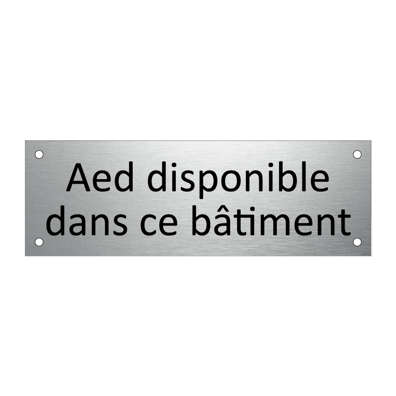 Aed disponible dans ce bâtiment