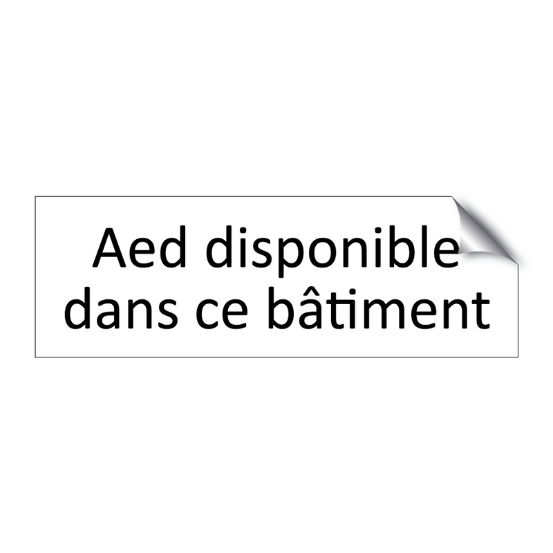 Aed disponible dans ce bâtiment