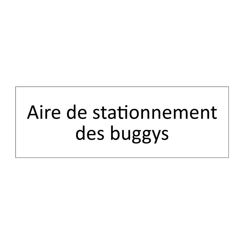 Aire de stationnement des buggys