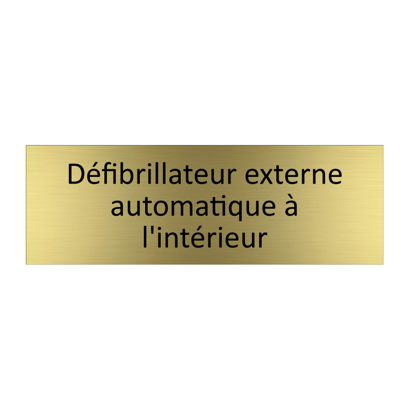 Défibrillateur externe automatique à l'intérieur