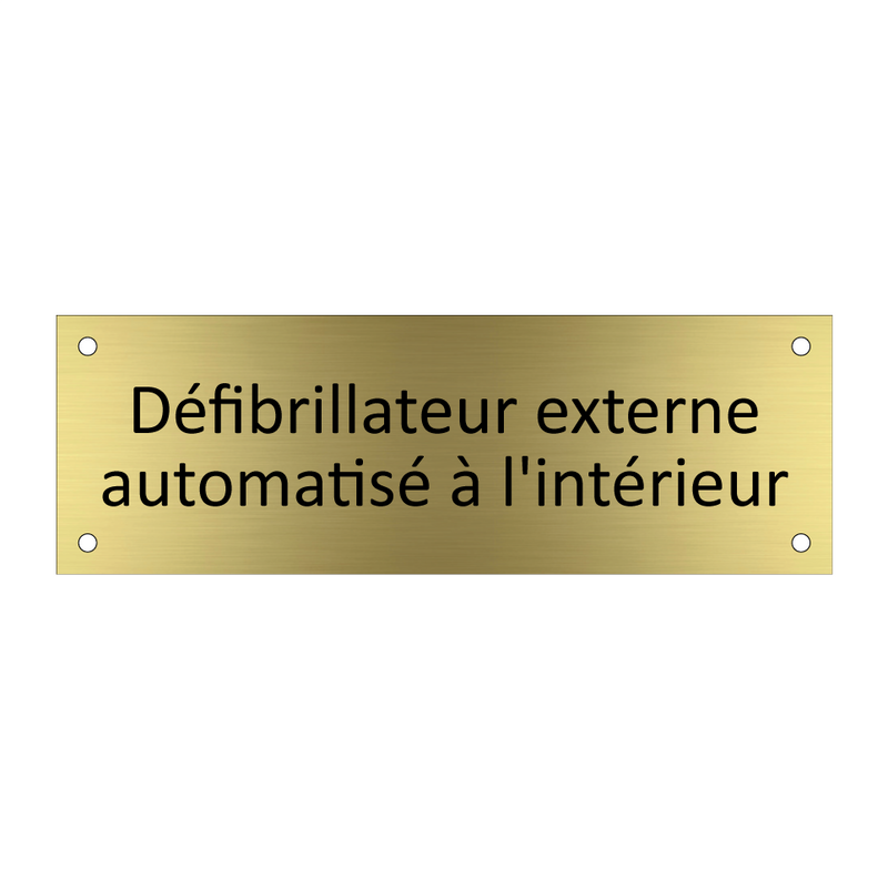 Défibrillateur externe automatisé à l'intérieur