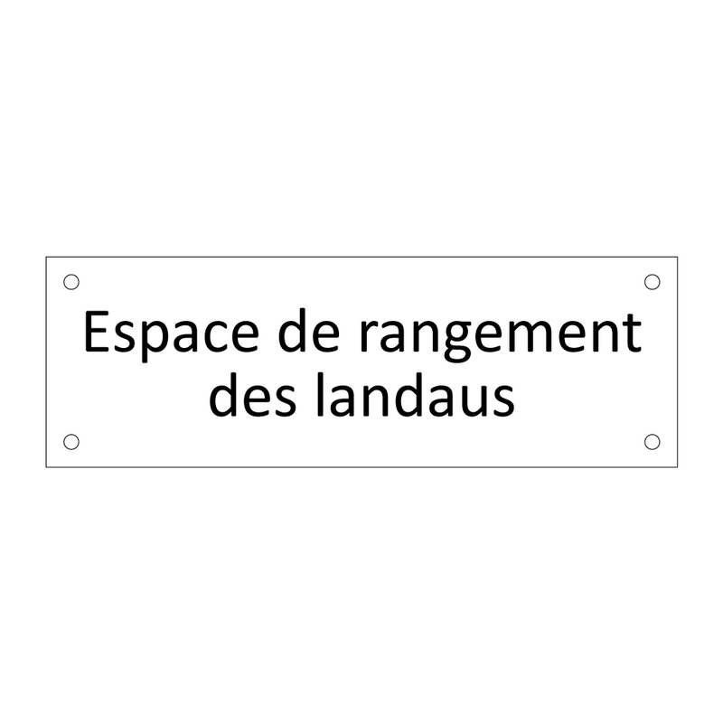 Espace de rangement des landaus