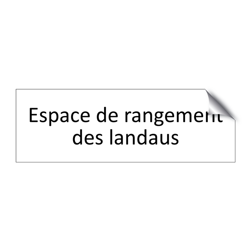 Espace de rangement des landaus