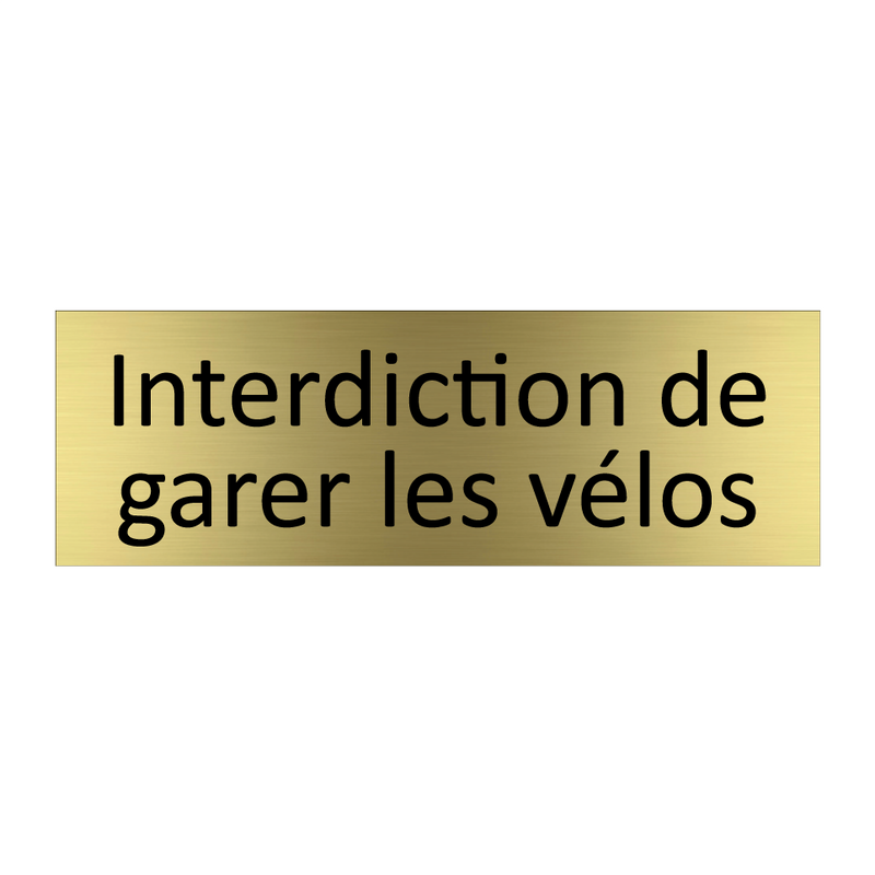 Interdiction de garer les vélos