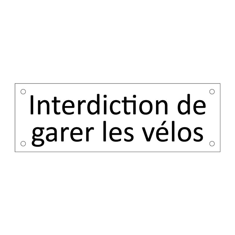 Interdiction de garer les vélos