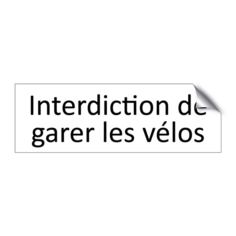 Interdiction de garer les vélos