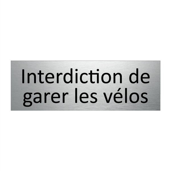 Interdiction de garer les vélos