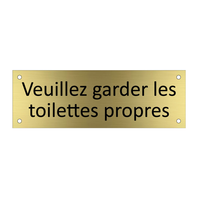 Veuillez garder les toilettes propres