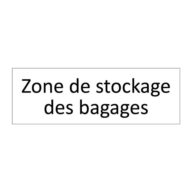 Zone de stockage des bagages