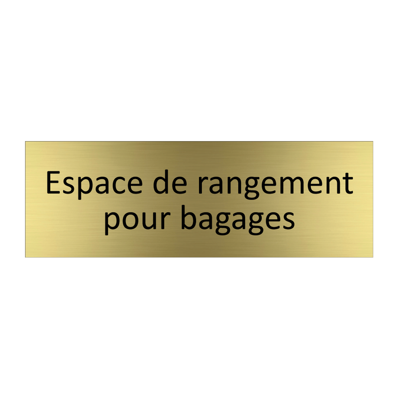 Espace de rangement pour bagages