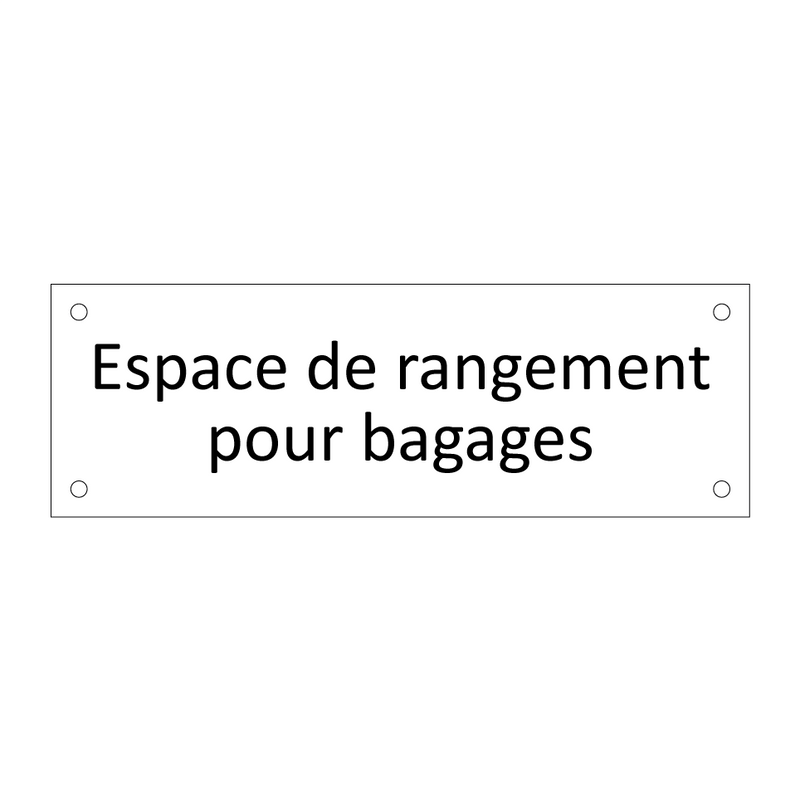 Espace de rangement pour bagages