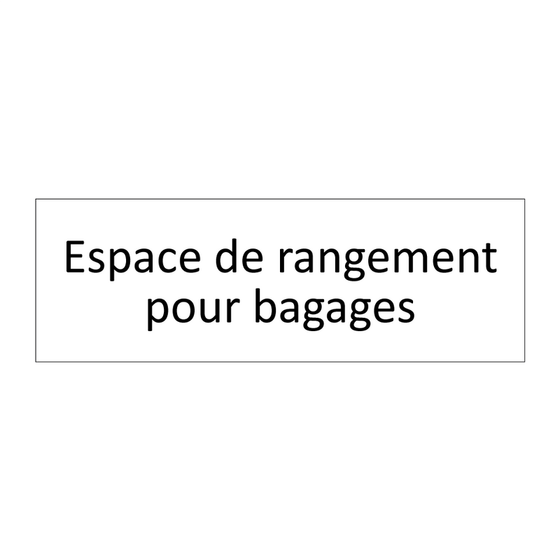 Espace de rangement pour bagages